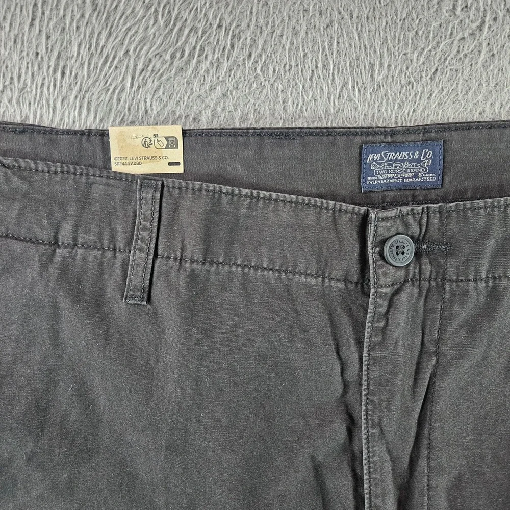 Levis Mens‎ Carrier Cargo Shorts Black Cotton Loose Fit Size 48 NEW NWT